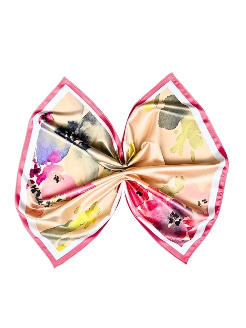 Watercolor Floral Square Scarf 48x48cm | Custom Design Bandana NWOT